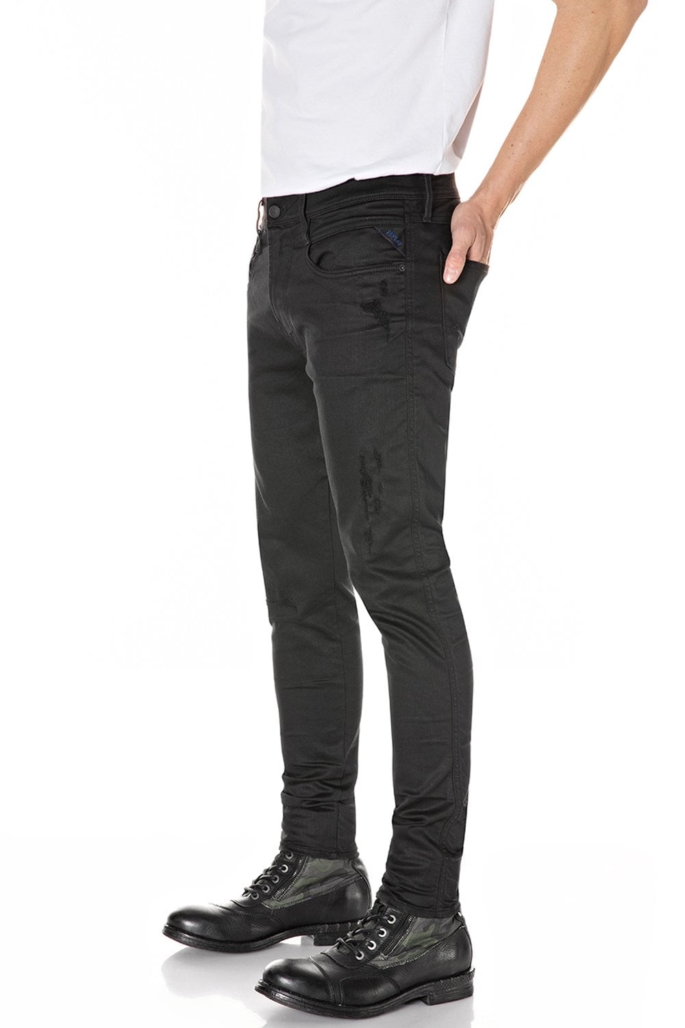 Hyperflex Browny Rip+Repair Jeans Black