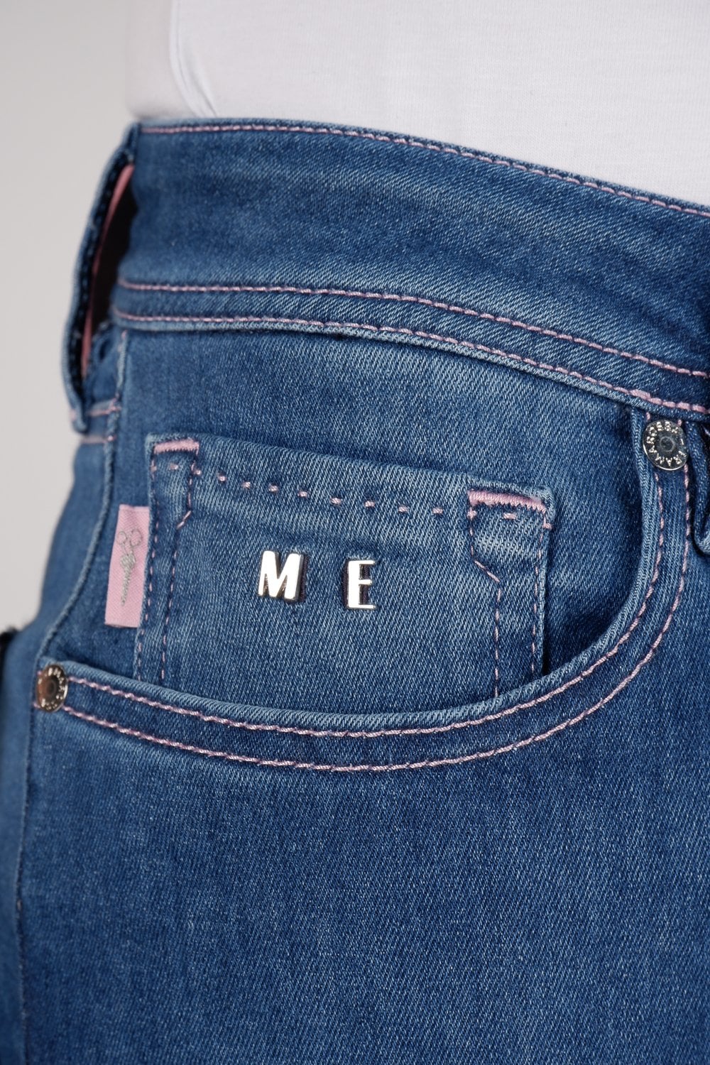 Leonardo Slim Super Stretch Blue/Pink