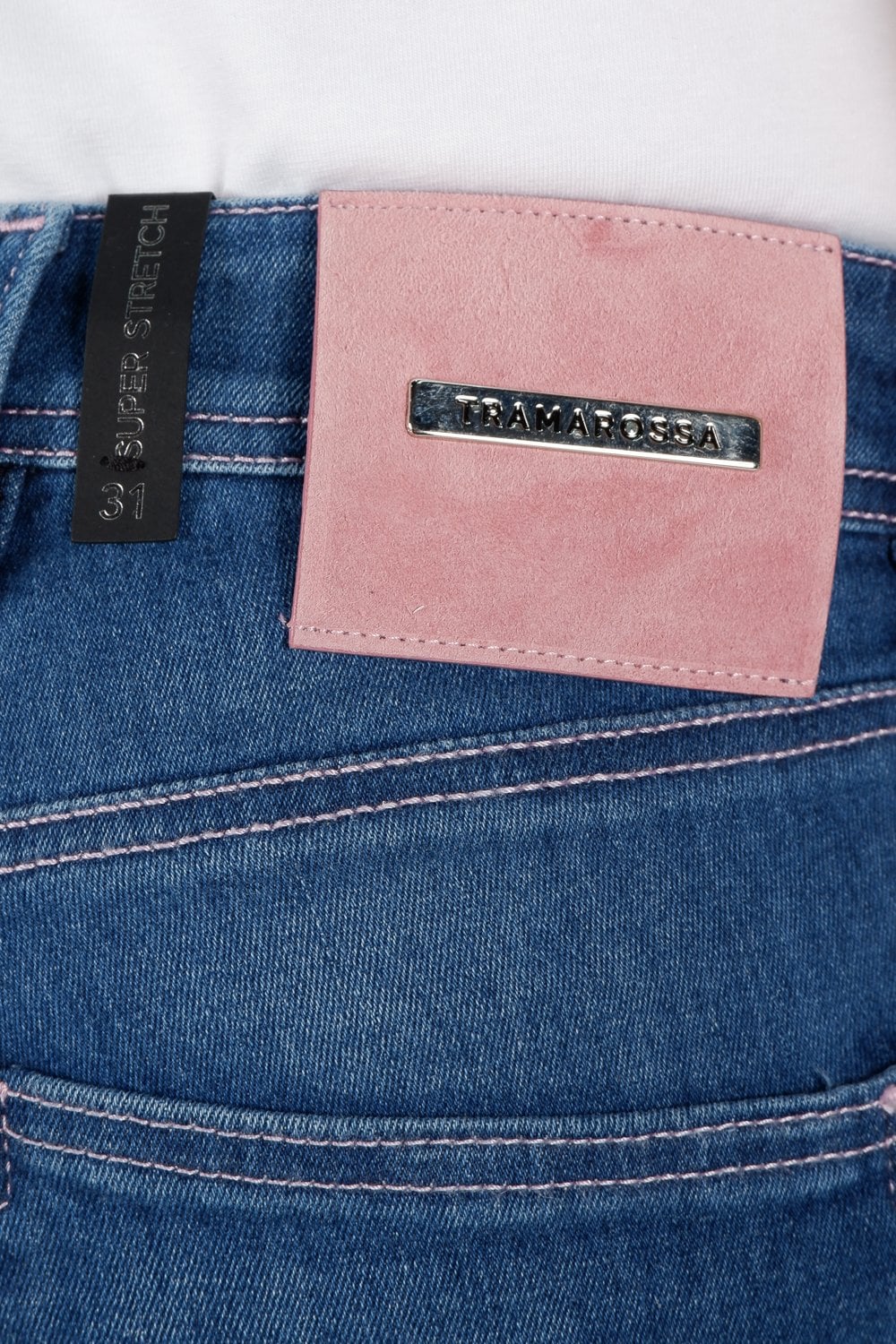 Leonardo Slim Super Stretch Blue/Pink