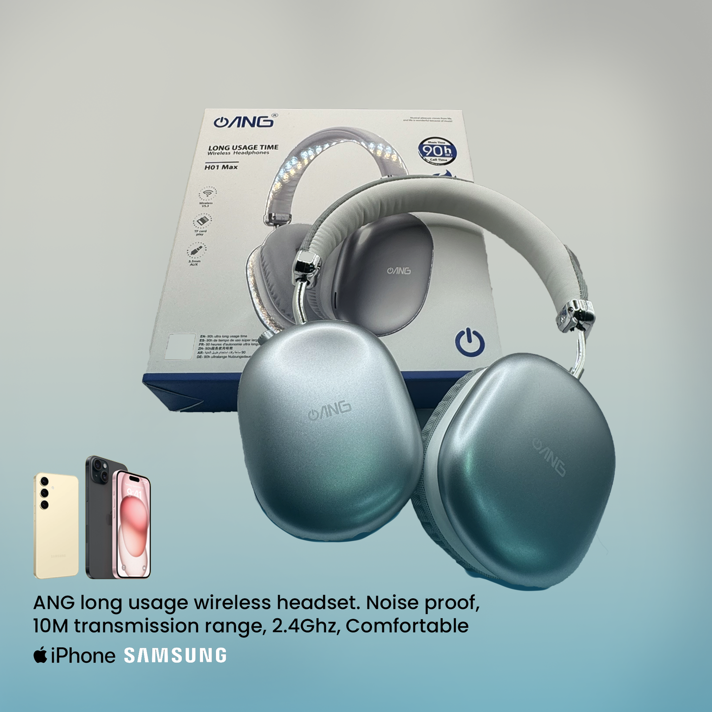 ANG H01 Max Wireless Headphones – Hi-Fi Sound. Endless Comfort. Long Usage Time.