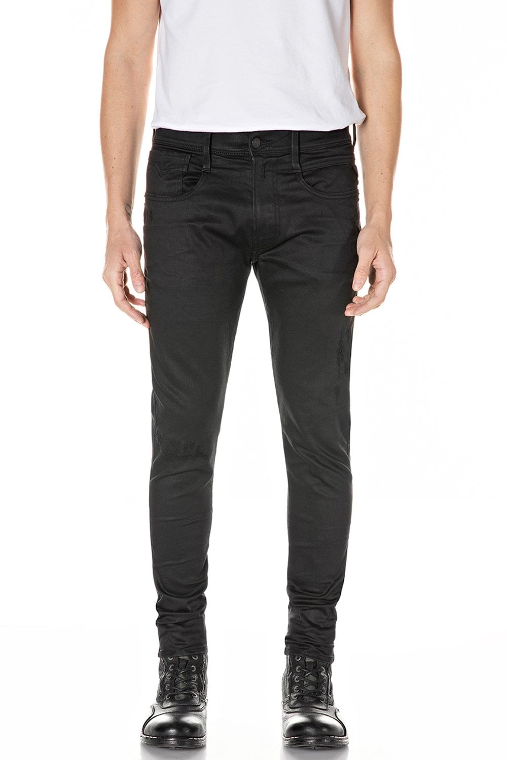 Hyperflex Browny Rip+Repair Jeans Black