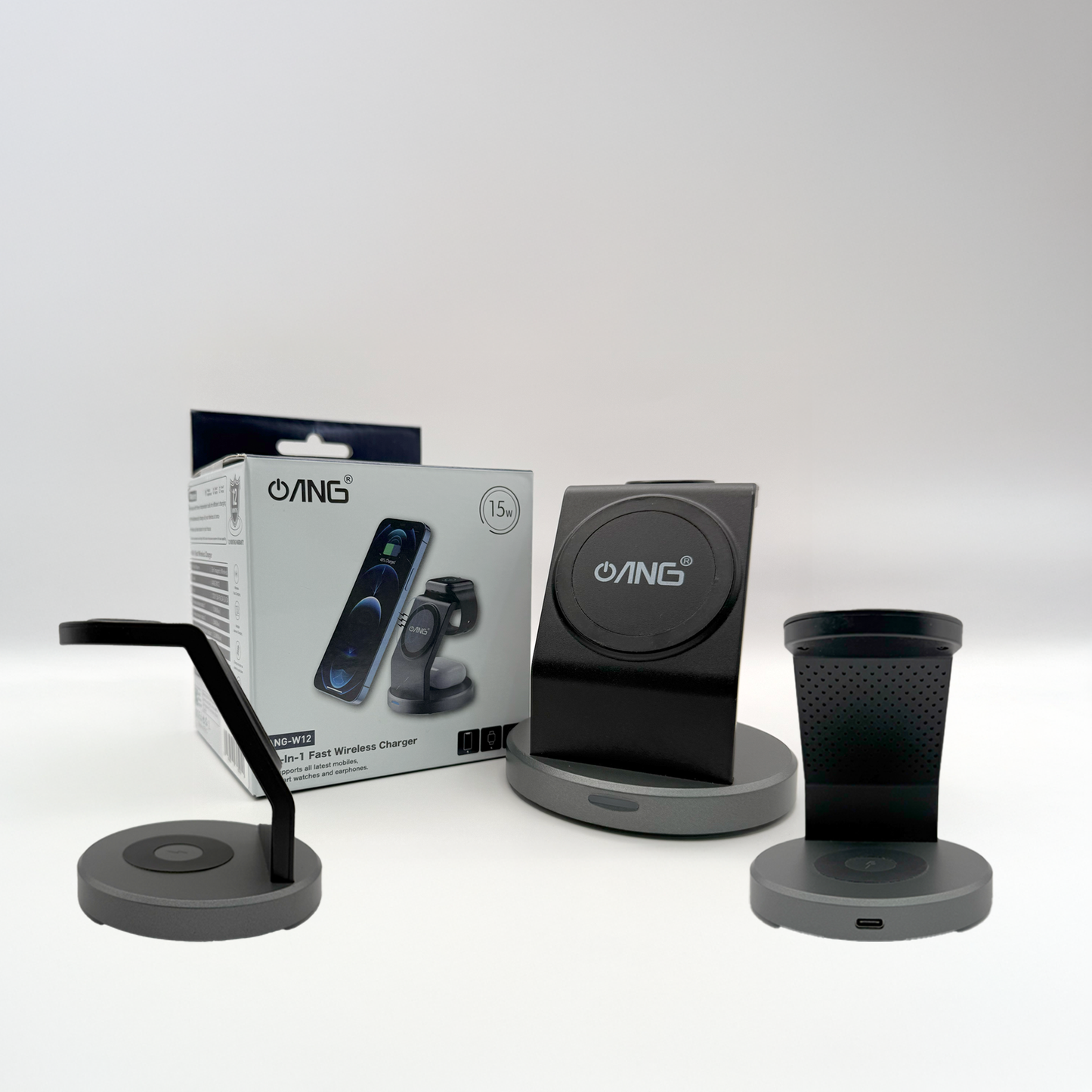 ANG-W12 3-in-1 Fast Wireless Charger – Simplify Your Charging Setup
