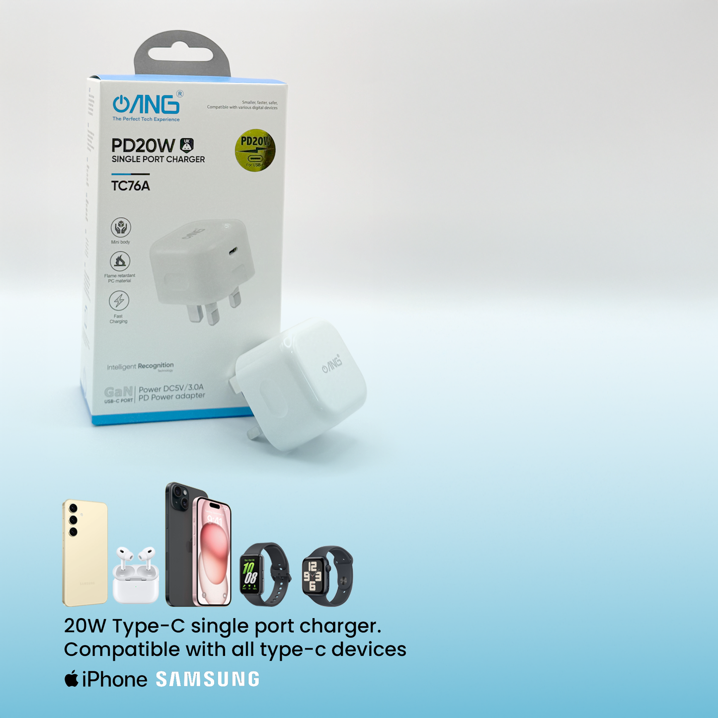 ANG TC76A 20W PD Fast Charger β Compact & Efficient Power for Every Device