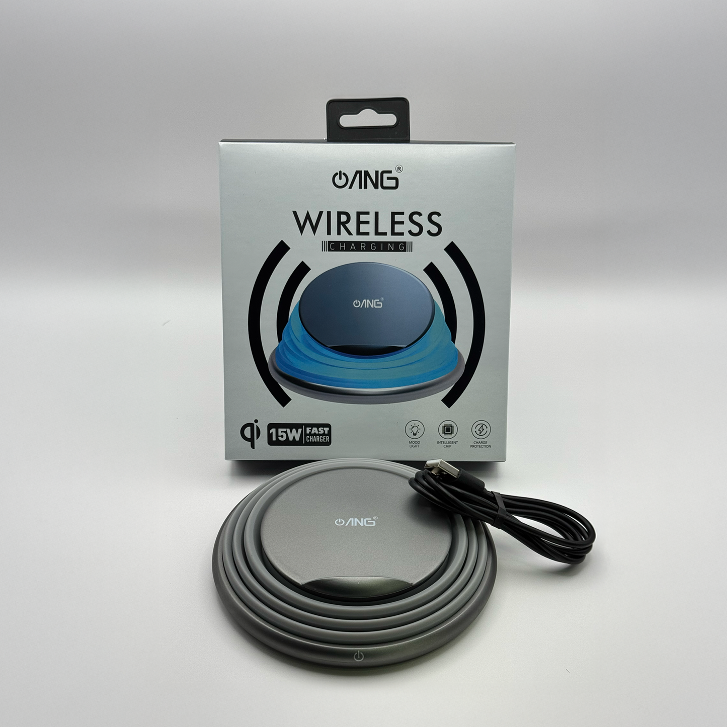 ANG 15W Wireless Fast Charger – Simple, Sleek, and Super Fast