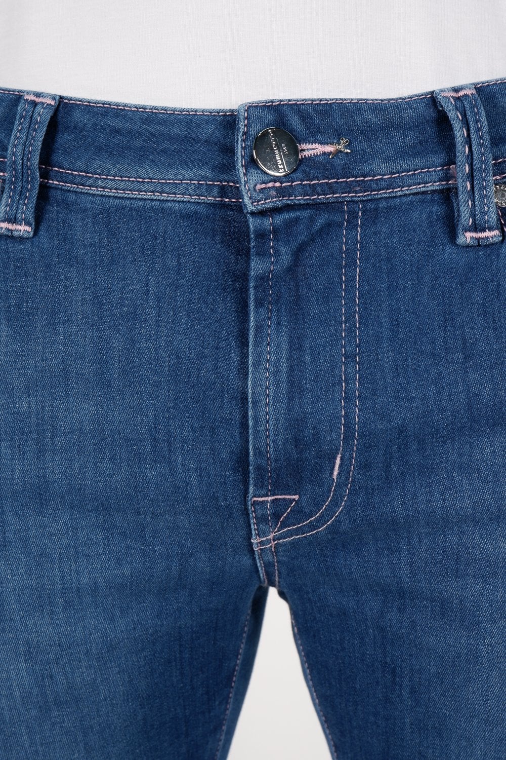 Leonardo Slim Super Stretch Blue/Pink