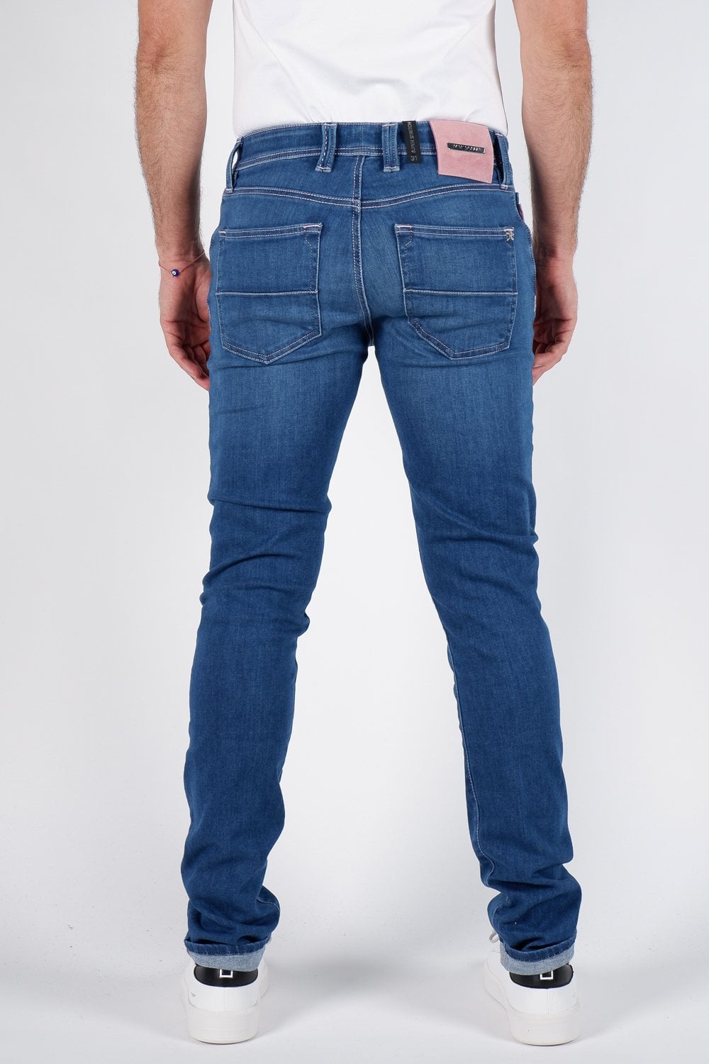 Leonardo Slim Super Stretch Blue/Pink