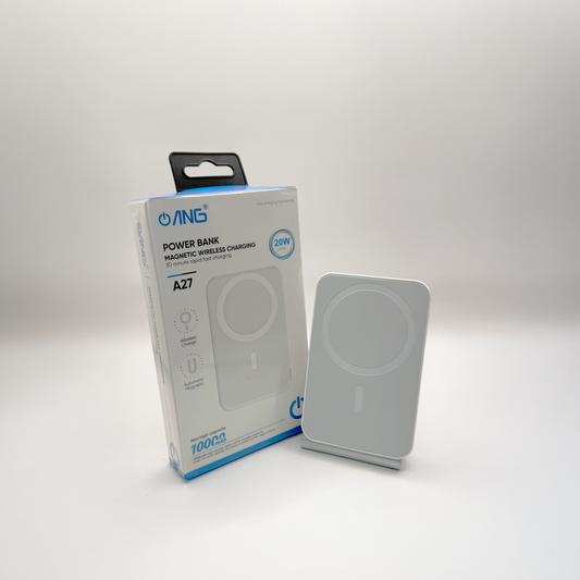 ANG A27 Magnetic Wireless Power Bank – 10,000mAh | 20W Fast Charging