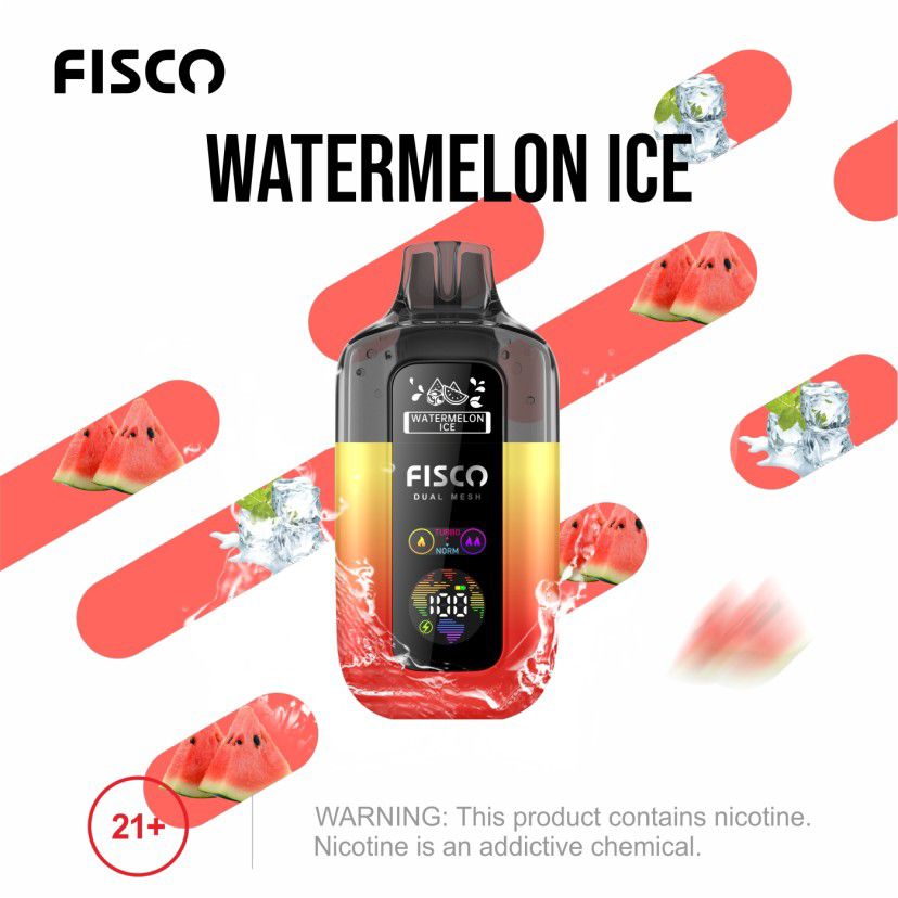 Fisco Point Pro 7000 Puff Pre-Filled Pod Kit - Box of 5 Available In Watermelon Ice  Flavour
