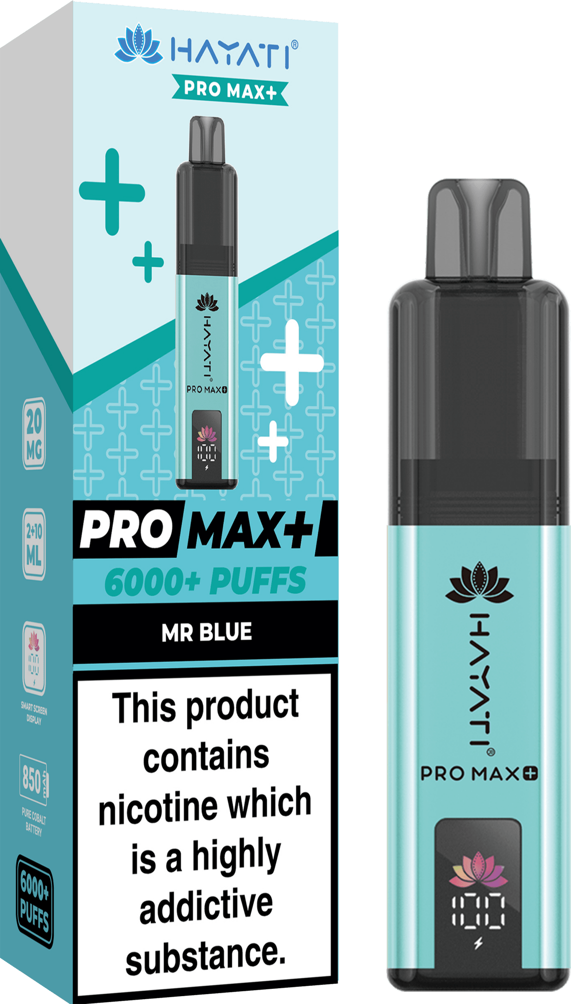 Hayati Pro Max Plus 6000 Vape Box of 5 - Flavour Mr Blue
