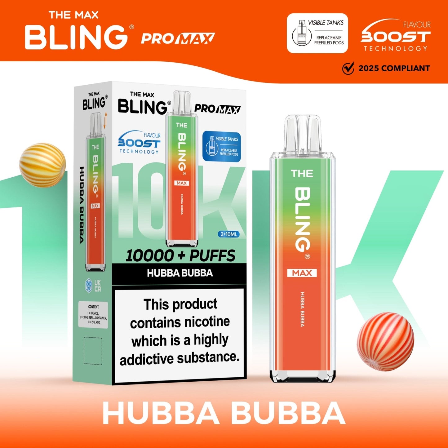 Image Of The Crystal Bling Max 10K Prefilled Pod Kit - Box of 5 