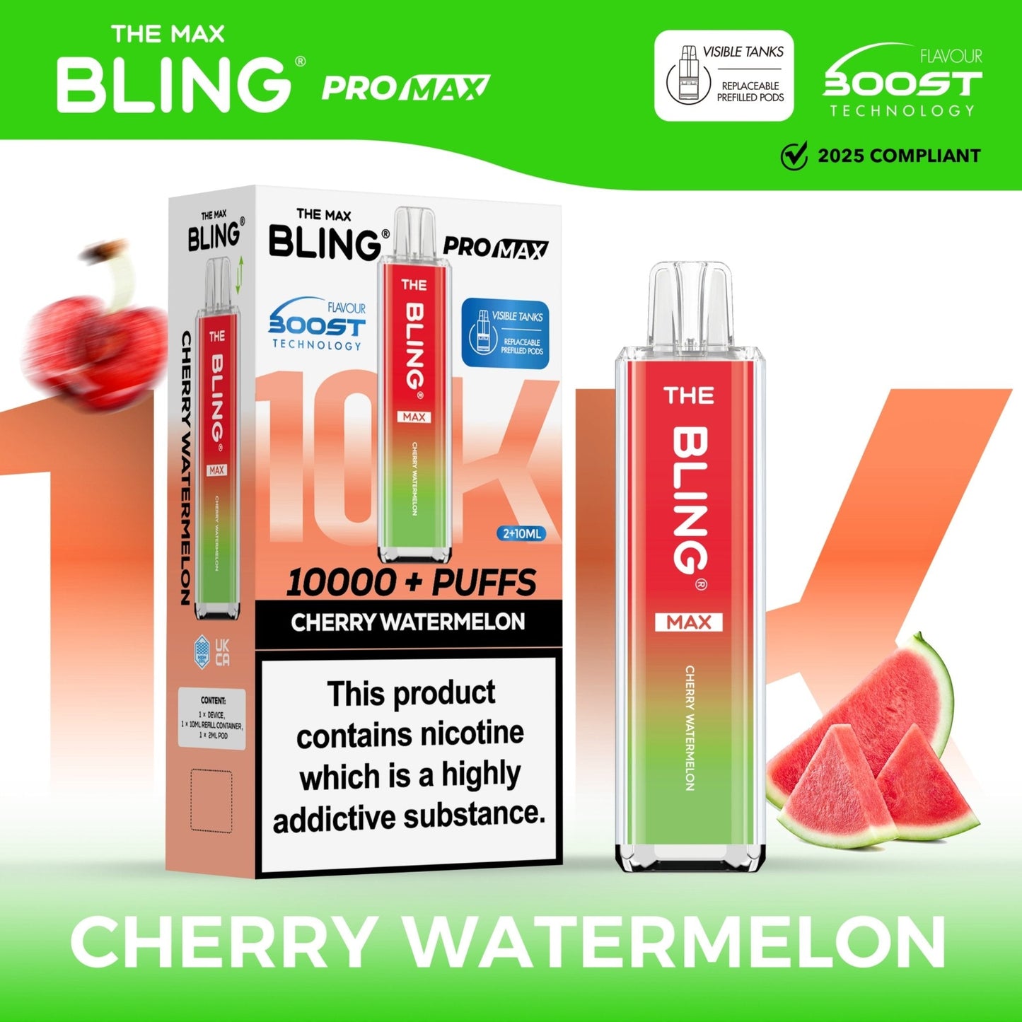 Image Of The Crystal Bling Max 10K Prefilled Pod Kit - Box of 5 